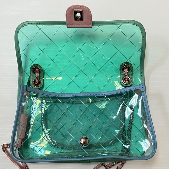 Toyboy Multi Colored Clear Plastic Purse - Picture 3 of 8